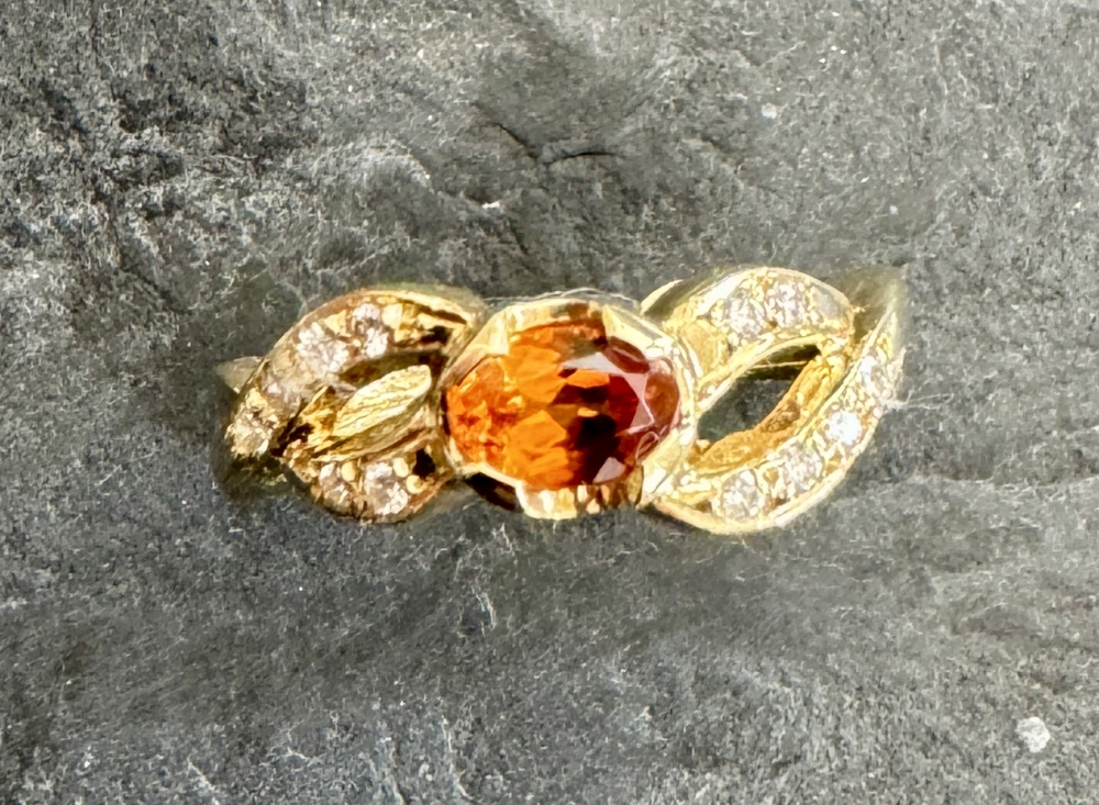 Mandarin - Granat Ring 585 GG